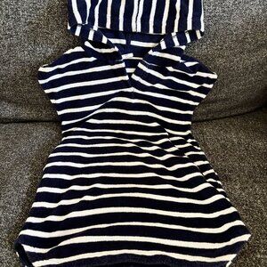 Baby Gap Toddler Towel Terry Hooded Striped Swim Poncho